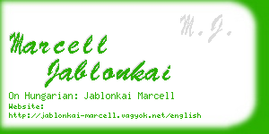 marcell jablonkai business card